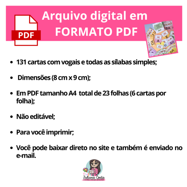 Silabário móvel "sílabas simples"  método fônico - Image 6