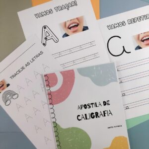 Apostila de caligrafia com alfabeto fônico