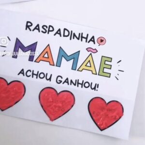Cartão Interativo Raspadinha - Dia das Mães (ou para quem cuida)