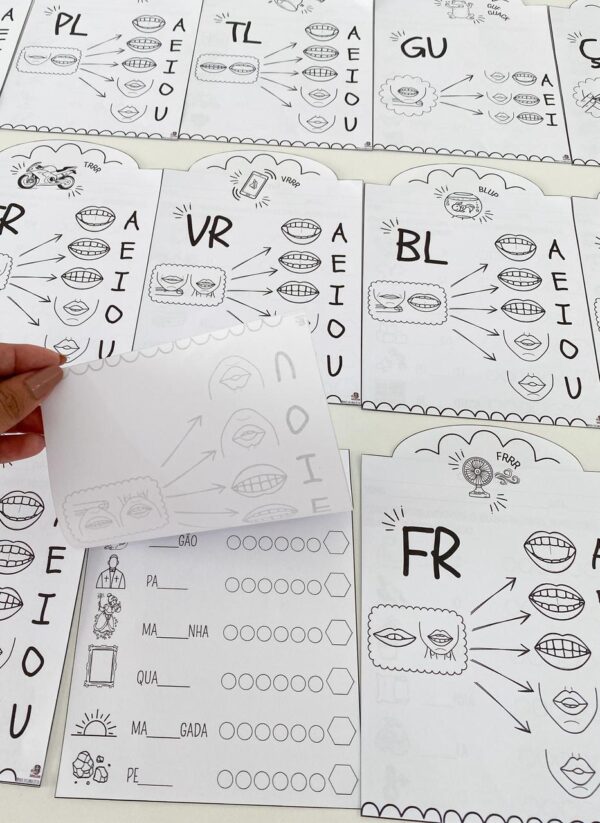 Atividades interativas sílabas complexas método fônico e onomatopeias