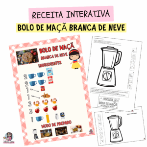 Receita Interativa Bolo de Maçã da Branca de Neve