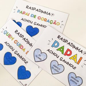 Cartão raspadinha Dia dos pais