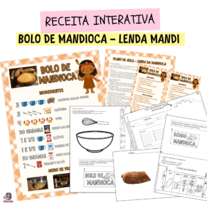 Receita bolo de mandioca- Lenda Mani (Folclore)