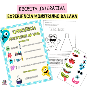 Receita interativa  EXPERIÊNCIA MONSTRINHO DA LAVA