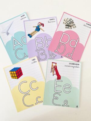 Kit Alfabetos - Letra bastão e cursiva-4 modelos (Coleção Candy)