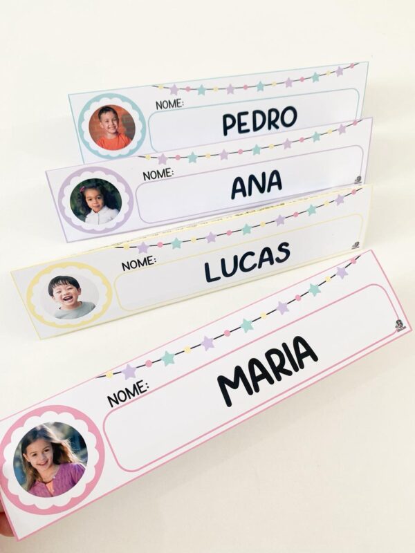 Crachás de mesa - EDITÁVEL (Coleção Candy)