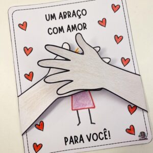 Cartão Interativo Dia das mães (Um Abraço com Amor)