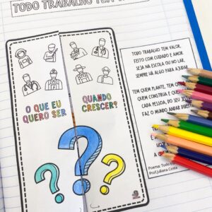 Todo trabalho tem valor - Atividade DIA DO TRABALHO com poema