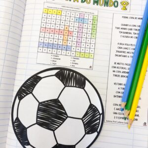 Copa do mundo - atividade interativa para caderno com poema