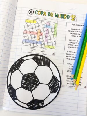 Copa do mundo - atividade interativa para caderno com poema