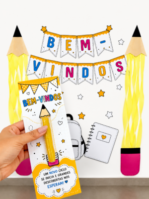 PAINEL DE PAREDE - Bem - vindos (Voltas ás aulas)