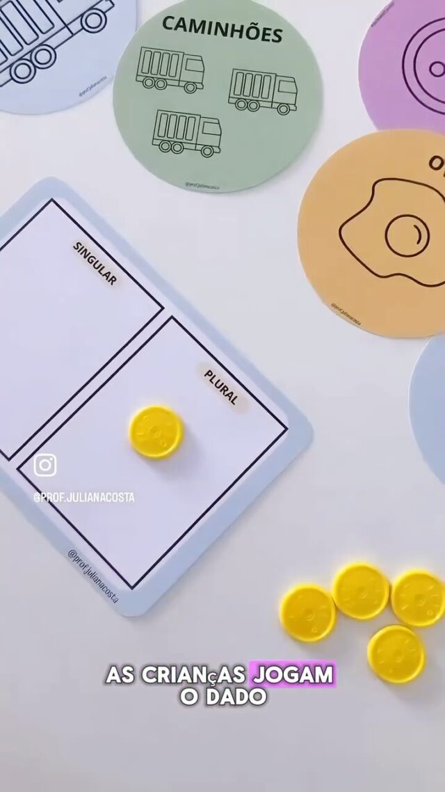 Jogo Singular e Plural✨Transforme a gramática em diversão!
Material pedagógico para ensinar (singular e plural) de forma lúdica e interativa!
Ideal para envolver os alunos em uma atividade prática e significativa.O que vem no kit?
📦 2 caixas de seleção
🎯54 fichas educativas
🎲 1 dado divertido
✅ 6 pranchas para contagem de acertosPerfeito para professores, psicopedagogos e fonoaudiólogos que buscam recursos criativos e eficazes!Garanta já o seu e torne o aprendizado mais leve e divertido!🛒🛍️Compre através do link na bio ou comente EU QUERO  para receber o link no direct.
•Se não encontrar a mensagem, confira na aba  de “solicitações” que estará lá !
Me siga para a mensagem aparecer♥️