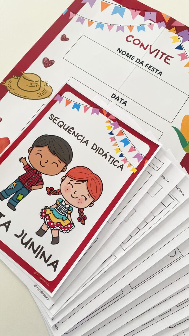 🌽Sequência Didática Festa Junina ✏🎉Transforme a sala de aula com o clima animado da Festa Junina enquanto desenvolve a
alfabetização e a matemática de forma divertida!O que você vai encontrar:
⭐ 20 atividades pedagógicas — leitura, escrita, produção de texto, rimas, consciência
fonológica e silábica
➕ Probleminhas de matemática
🎭 Dramatização de música junina
✍ Criação de frases e pontuação
📜 Cartaz do gênero textual “convite”
🎁 Brinde especial: Luvatoche com a música “Cai Cai Balão” ilustradaTudo organizado passo a passo para tornar o aprendizado ainda mais significativo e envolvente!✨Ideal para a alfabetização no clima junino!🛒🛍️Compre através do link na bio ou comente EU QUERO  para receber o link no direct.
•Se não encontrar a mensagem, confira na aba  de “solicitações” que estará lá !
Me siga para a mensagem aparecer♥️