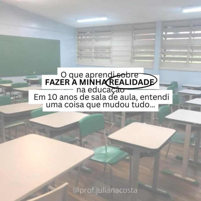 👩‍🏫Depois de 10 anos em sala de aula, aprendi a fazer a minha própria realidade.
Não foi omitindo os desafios — foi escolhendo onde focar minha energia. Foi enxergando cada avanço das crianças como vitória. Foi transformando a sala em um espaço possível, mesmo quando tudo parecia impossível.✨ Porque educar é isso: Fazer muito com pouco. Plantar mesmo quando ninguém garante a colheita.A verdade? 📌 O sistema é falho. 📌 Muitas vezes atrapalha mais do que ajuda. 📌 Nos pressiona, desvaloriza e ignora nossas reais necessidades.Mas se você quer permanecer na educação, precisa lembrar: Não é o sistema que sustenta sua caminhada — é o seu propósito e a sua coragem.
 🌈 E isso... você já tem.#educação #realidadenaescola #professoresdobrasil #saladeaula #professoresqueinspiram