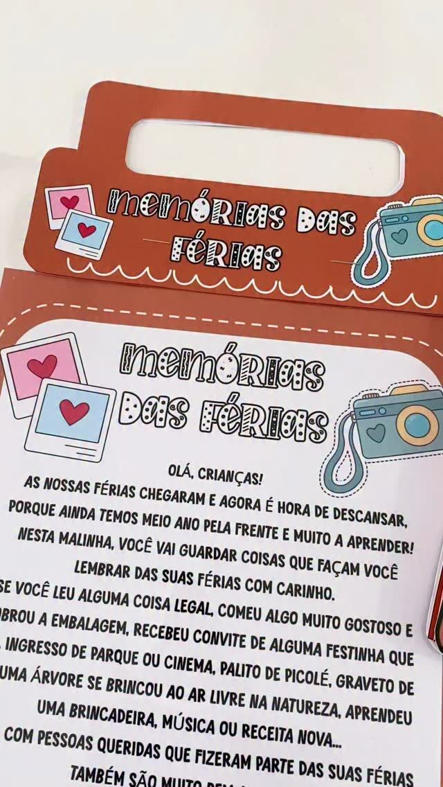 🧳✨ Leve afeto e criatividade para as férias das crianças!
As férias estão chegando e você pode tornar esse momento ainda mais especial com um material lúdico e cheio de significado!

🌟 Com a Maleta das Férias, as crianças guardam suas melhores memórias e voltam cheias de histórias para compartilhar com os colegas!

📦 O material vem com:
✅ 3 modelos prontos pra imprimir – grande, pequeno e para sacolinha
✅ Dicas de atividades divertidas para fazer em casa com a família
✅ Uma proposta afetiva que fortalece vínculos e estimula a oralidade

💛 Ideal para fechar o semestre com carinho e propósito!

🛒🛍️Compre através do link na bio ou comente EU QUERO  para receber o link no direct.
•Se não encontrar a mensagem, confira na aba  de “solicitações” que estará lá !
Me siga para a mensagem aparecer♥️

#ProfCriativa #FériasDivertidas #MaterialPedagógico #MaletaDasFérias #AprenderBrincando